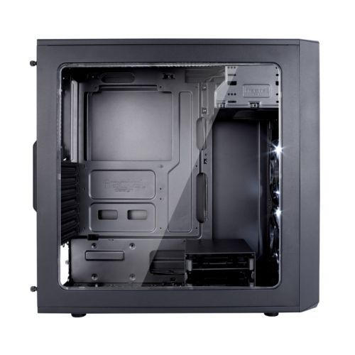 Fractal Design Focus G (Black) Gaming Case w/ Clear Window, ATX, 2 White LED Fans, Kensington Bracket, Filtered Front, Top & Base Air Intakes - PC Gear UK