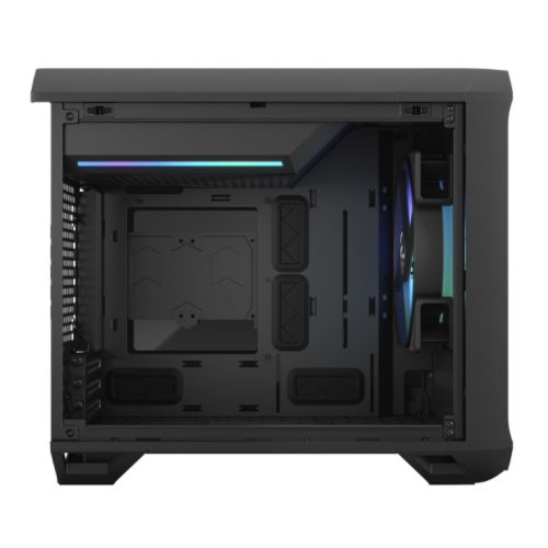 Fractal Design Torrent Nano (Light TG RGB) Case w/ Light Tint Glass Windows, Mini ITX, 1 RGB Fan, ATX PSU & 335mm GPU Support, 280mm Watercooling, RGB Strip, Front Grille, USB-C