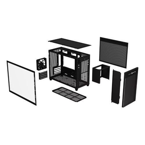 Asus Prime AP201 Gaming Case w/ Tempered Glass Window, Micro ATX, USB-C, Tool-free Panels, 338mm GPU & 360mm Radiator Support, Black