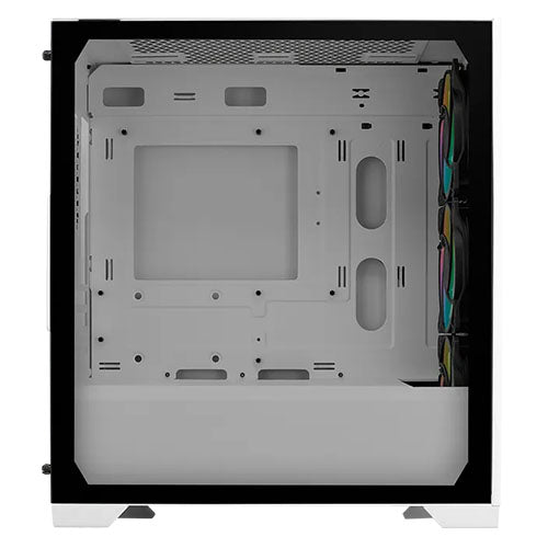 Cooler Master Elite 301 Gaming Case w/ Glass Side, Micro ATX, 3x ARGB Fans, PSU Shroud, Intake Grill, USB-C, White - PC Gear UK