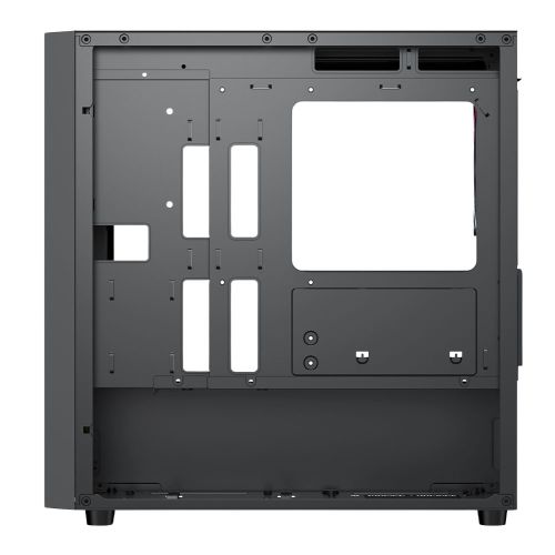 Vida Lucid Black ARGB Gaming Case w/ Glass Front & Side, Micro ATX, 4x ARGB Infinity Fans - PC Gear UK