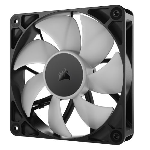 Corsair RS120 ARGB PWM 12cm Case Fan, Magnetic Dome Bearing, Daisy-Chain 4-Pin, 2100 RPM, AirGuide Tech, Black