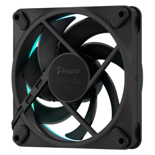 Fractal Design Momentum 12 ARGB 12cm PWM Case Fan, 16 LEDs, FDB Bearing, 350-2200 RPM, 8-pin Connector, Black - PC Gear UK