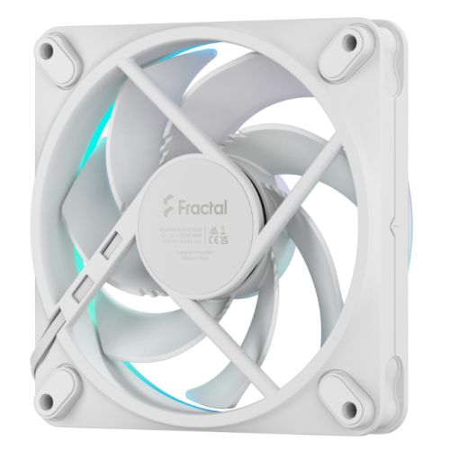 Fractal Design Momentum 12 ARGB 12cm PWM Case Fan, 16 LEDs, FDB Bearing, 350-2200 RPM, 8-pin Connector, White - PC Gear UK