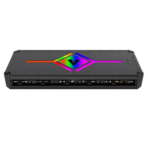 Vida 10-Port PWM ARGB Fan Hub with Remote Control, SATA Powered - PC Gear UK