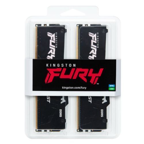 Kingston FURY Beast KF556C40BBAK2-16 16GB RGB (2x8GB) System Memory, DDR5, 5600MHz, CL40, Black, 288 Pin - PC Gear UK