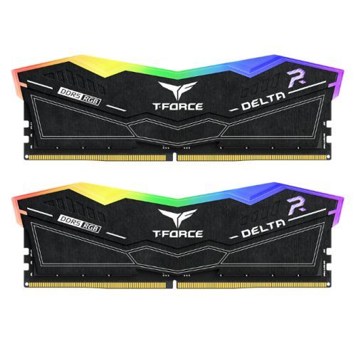 Team T-Force Delta RGB 32GB Kit (2 x 16GB), DDR5, 6000MHz (PC5-48000), CL30, ECC, AMD EXPO & XMP 3.0, PMIC, DIMM Memory, Black - PC Gear UK