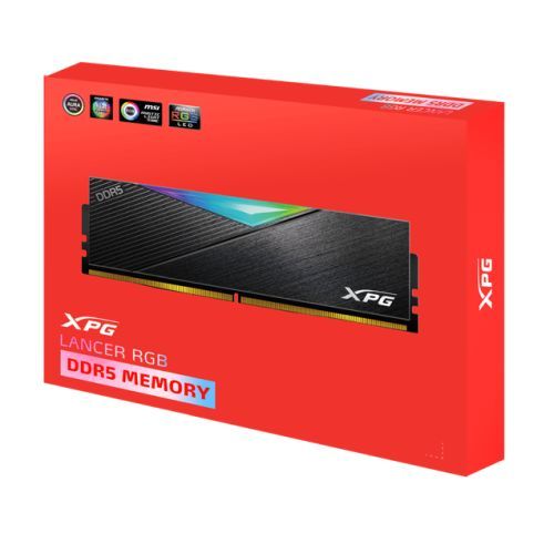 ADATA XPG Lancer RGB 32GB Kit (2 x 16GB), DDR5, 6400MHz, CL32, 1.4V, ECC, AMD EXPO & Intel XMP 3.0, PMIC, DIMM Memory