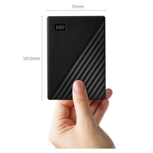 WD 2TB My Passport External Hard Drive, 2.5", USB 3.2 Gen1, Hardware Encryption, Backup Software, Black