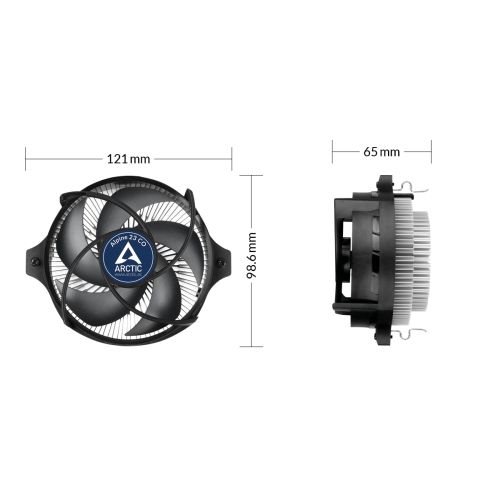 Arctic Alpine 23 CO Compact Heatsink & Fan for Continuous Operation, AMD AM5/AM4, Dual Ball Bearing, 100W TDP