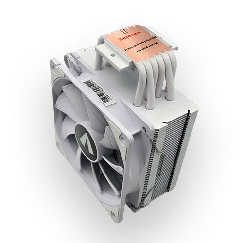 Vida Boreas White ARGB Heatsink & Fan, Intel/AMD, 2000RPM Hydraulic Fan, 6 Copper Heatpipes, 220W TDP *ARGB and Optional Plain Fans Included* - PC Gear UK