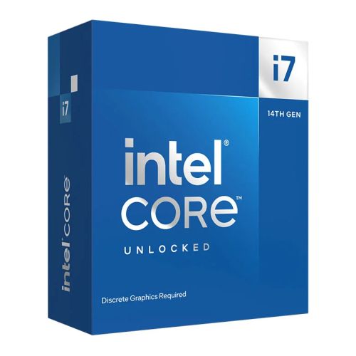 Intel Core i7-14700KF CPU, 1700, 3.4 GHz (5.6 Turbo), 20-Core, 125W (253W Turbo), 10nm, 33MB Cache, Unlocked, Raptor Lake Refresh, No Graphics, NO HEATSINK/FAN - PC Gear UK