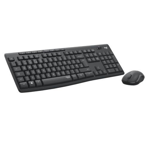 Logitech MK295 Silent Wireless Keyboard and Mouse Kit, SilentTouch Tech, Spill-Resistant KB, Graphite - PC Gear UK