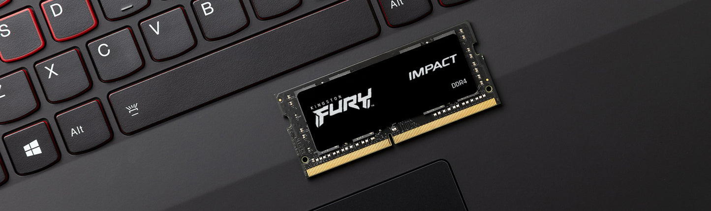 Kingston FURY Impact, 16GB, DDR4, 3200MT/s, CL20, 260-pin SO-DIMM, Laptop Memory