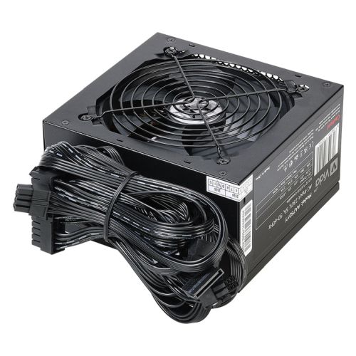 Vida Lite 750W ATX PSU, Fluid Dynamic Ultra-Quiet Fan, PCIe, Flat Black Cables, Power Lead Not Included, Black - PC Gear UK