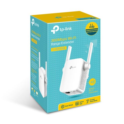 TP-LINK (TL-WA855RE) 300Mbps Wall-Plug Wifi Range Extender, 1 x LAN, AP Mode - PC Gear UK