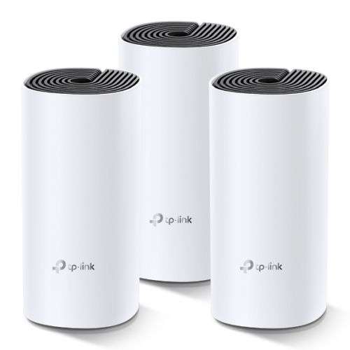 TP-LINK (DECO M4) Whole-Home Mesh Wi-Fi System, 3 Pack, Dual Band AC1200, MU-MIMO, 2 x LAN on each Unit - PC Gear UK