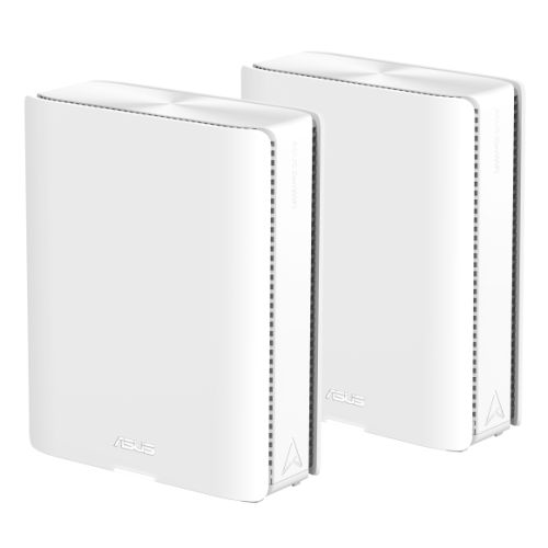 Asus (ZenWiFi BQ16) BE25000 Quad Band Wi-Fi 7 Mesh Routers, Up to 8,000 sq.ft, 2x 10G Ports, USB, VPN, multi-SSID, 2 Pack - PC Gear UK