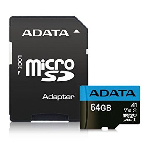 ADATA 64GB Premier Micro SDXC Card with SD Adapter, UHS-I Class 10, A1 App Performance, 85MB/s - PC Gear UK