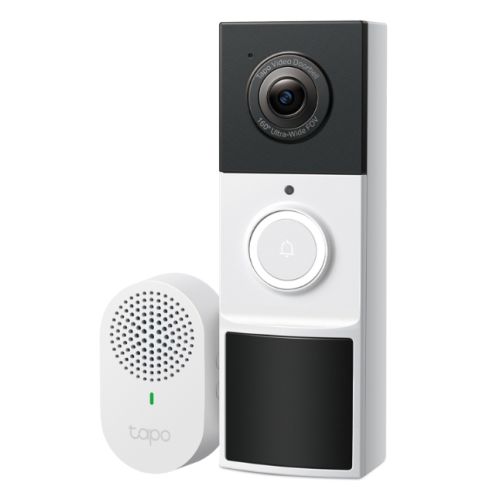 TP-LINK (TAPO D210) Smart Battery 2K 3MP Video Doorbell Camera w/ Chime, 6-Month Battery, Night Vision, AI Detection & Notification - PC Gear UK