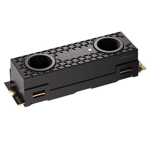 Corsair 2TB MP700 PRO Hydro X Gen5 M.2 NVMe SSD w/ Water-Cooled Block, M.2 2280, PCIe 5.0, R/W 12.4K/11.8K MB/s, 1.5M/1.6M IOPS - PC Gear UK