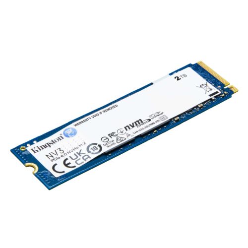 Kingston 2TB NV3 M.2 NVMe Gen4 SSD, M.2 2280, PCIe4, R/W 6000/5000 MB/s - PC Gear UK