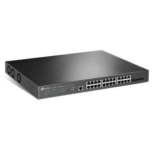 TP-LINK (SG3428XPP-M2) JetStream 24-Port 2.5GBASE-T & 4-Port 10GE SFP+ L2+ Managed Switch with 16-Port PoE+ & 8-Port PoE++, Rackmountable - PC Gear UK