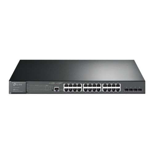 TP-LINK (SG3428MP) JetStream 28-Port Gigabit L2 Managed Switch with 24-Port PoE+, 4 SFP Slots, Rackmountable - PC Gear UK