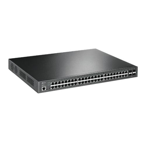 TP-LINK (SG3452P) JetStream 52-Port Gigabit L2+ Managed Switch with 48-Port PoE+, 4 SFP Slots, Rackmountable - PC Gear UK