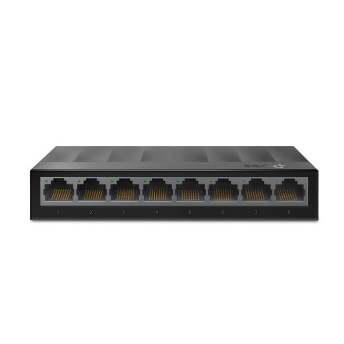 TP-LINK (LS108G) 8-Port Gigabit Unmanaged Desktop LiteWave Switch, Steel Case - PC Gear UK