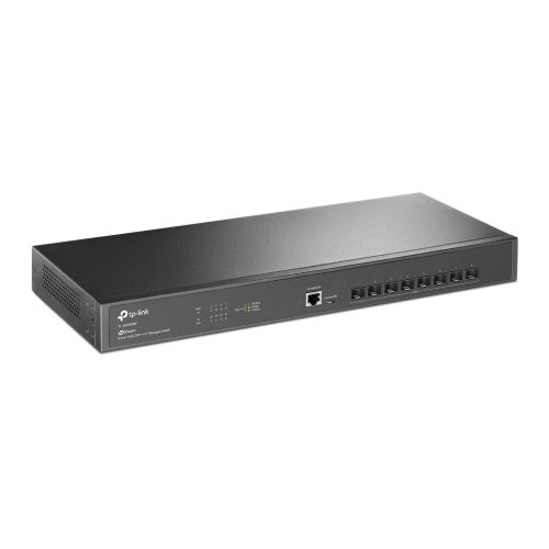 TP-LINK (SX3008F) JetStream 8-Port 10GE SFP+ L2+ Managed Switch, Centralized Management, Fanless, Rackmountable - PC Gear UK