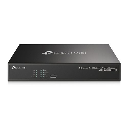TP-LINK (VIGI NVR1004H-4P) 4 Channel PoE+ Network Video Recorder, 4K HDMI Output, 16MP Decoding Capacity, H.265+, ONVIF, Two-Way Audio - PC Gear UK