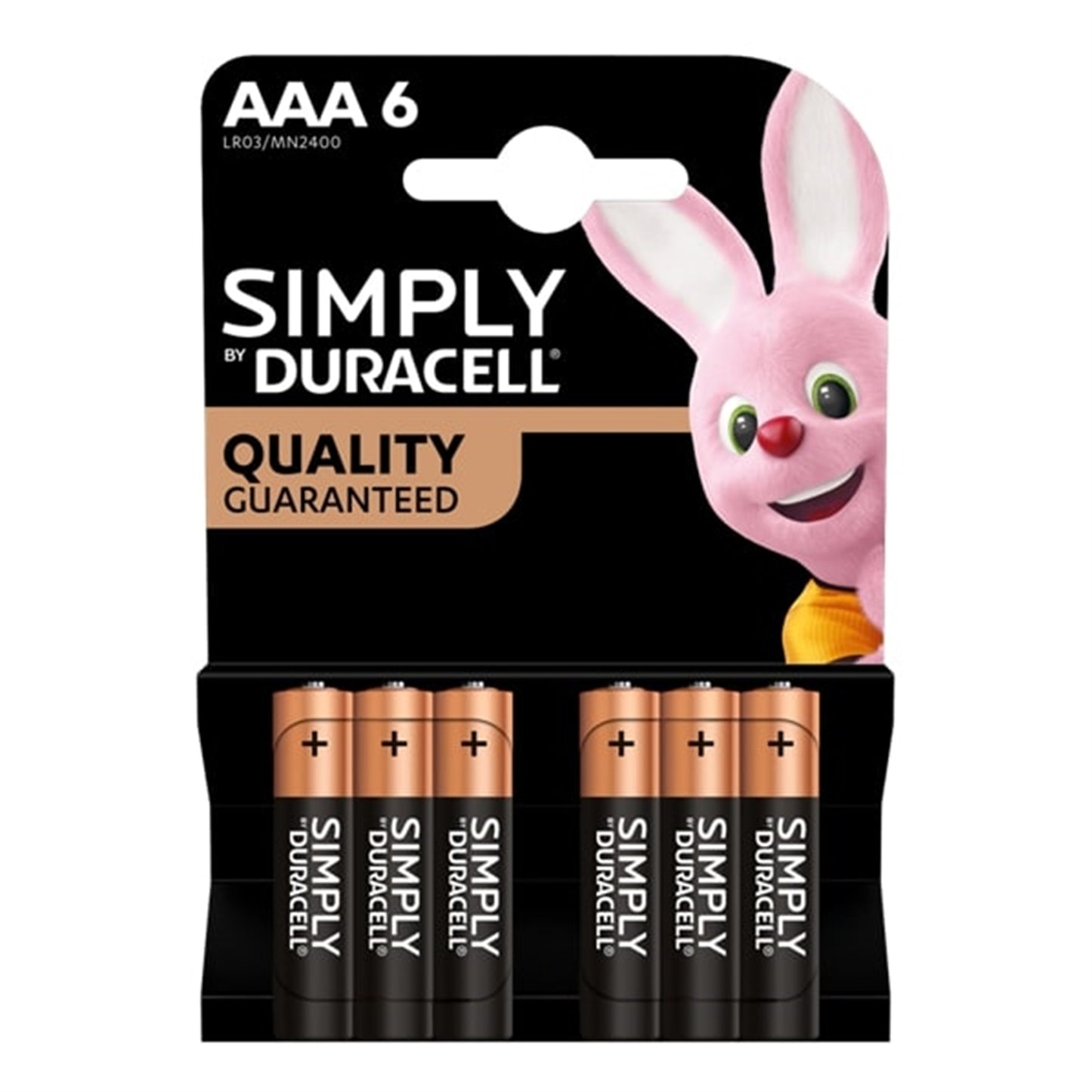 Duracell Simply Alkaline Pack of 6 AAA Batteries - PC Gear UK