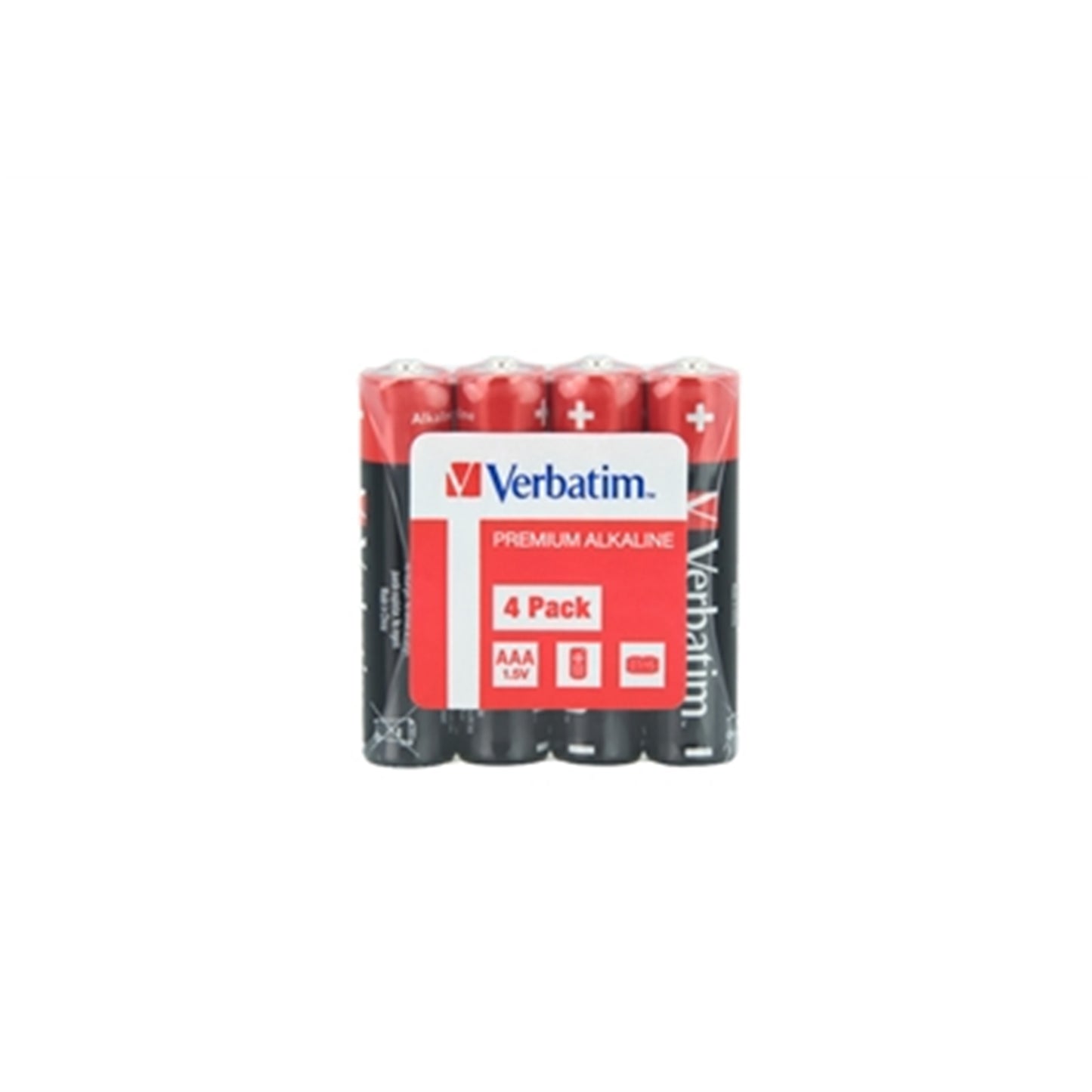 Verbatim (49500) AAA Battery Alkaline 4 Pack Shrink Wrap