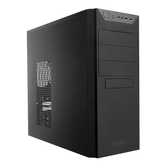 ANTEC VSK-4000B-U3/U2 Case, Home & Business, Black, Mid Tower, 1 x USB 3.0 / 1 x USB 2.0, ATX, Micro ATX, Mini-ITX - PC Gear UK