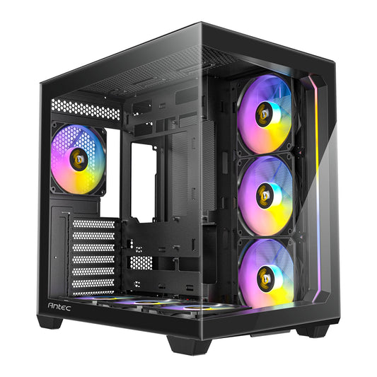 ANTEC Constellation C5 Black ARGB Case, 270' Full-view tempered glass, Dual Chamber, Support back-connect motherboards, 7 x ARGB PWM fans with built-in fan controller, ATX, Micro-ATX, ITX - PC Gear UK