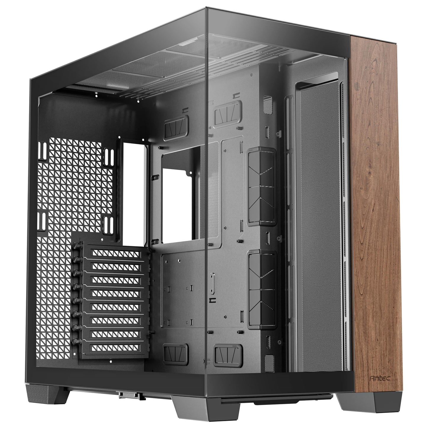 ANTEC Constellation C8 Dual Chamber Case, Gaming, Wood, Full Tower, 2 x USB 3.0 / 1 x USB Type-C, Seamless Left and Front Tempered Glass Side Panel, E-ATX, ATX, Micro ATX, ITX - PC Gear UK