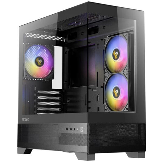 ANTEC CX500M Micro Tower Gaming Case, Black, ARGB, 2  x USB 3.0 / 1 x USB Type-C, Tempered Glass Side Panel, Micro-ATX/ITX - PC Gear UK