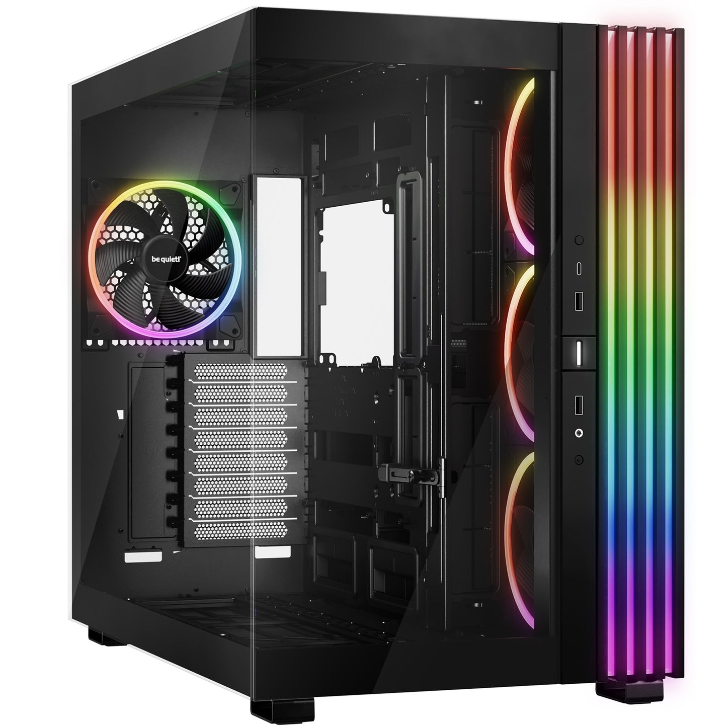 be quiet! BGW71 Light Base 900 FX Full Tower Gaming Case, 1 x USB Type-C / 2 x USB 3.0, Tempered Glass Front & Side Window Panel, 4 x Light Wings ARGB Fans, E-ATX / XL-ATX / ATX / M-ATX / Mini-ATX Compatible