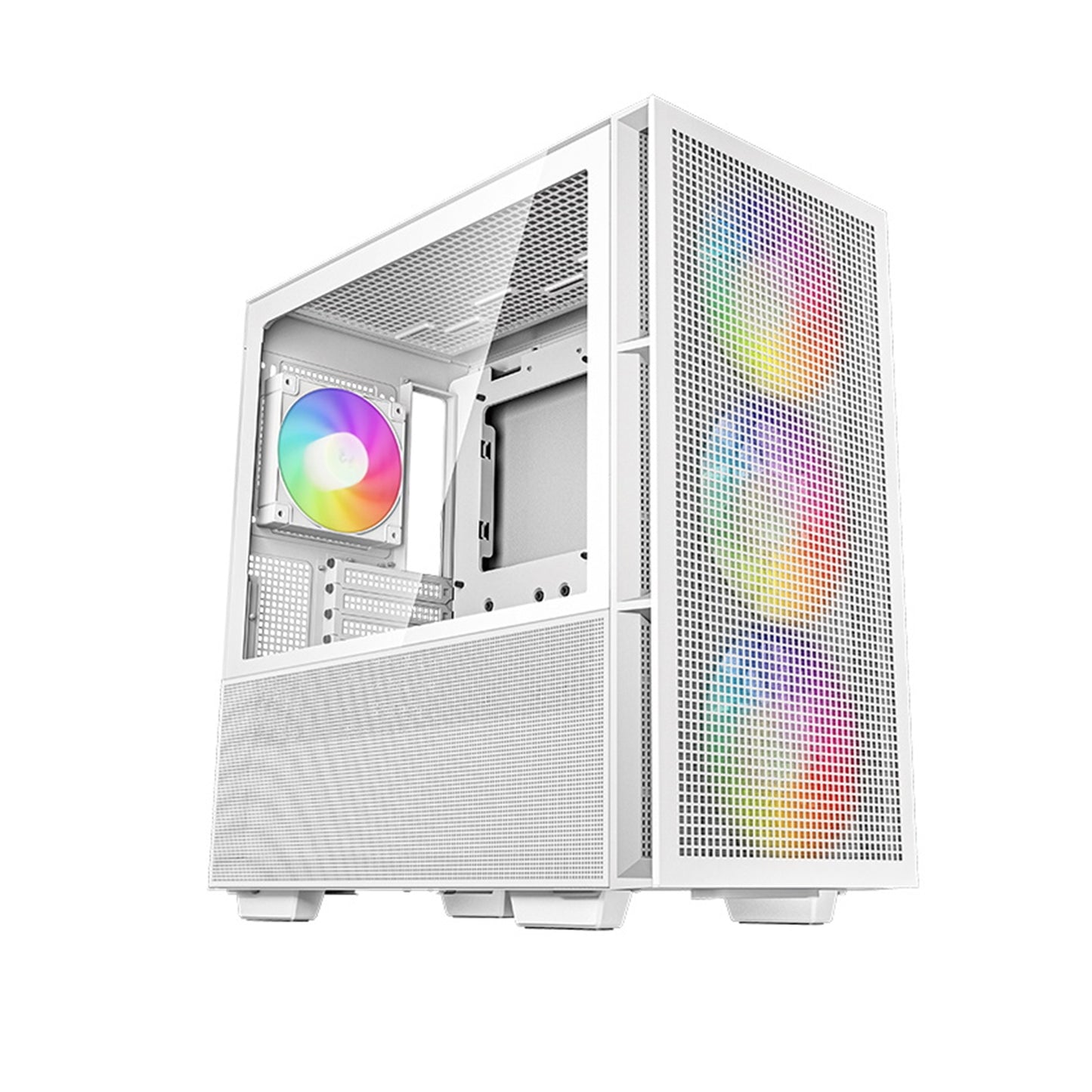 DeepCool CH560, White, Mid Tower Gaming Case, Tempered Glass, 4x ARGB Fans, E-ATX/ATX/MicroATX - PC Gear UK