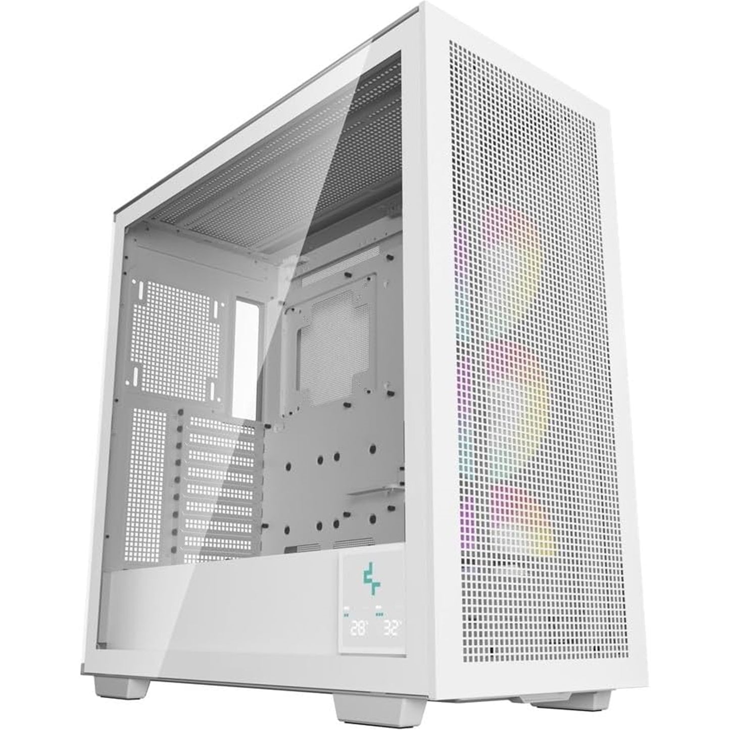 DeepCool Morpheus Case, Gaming, White, Full Tower, 4 x USB 3.0 / 1 x USB Type-C, Tempered Glass Side Window Panel, 1x 420mm ARGB side fan, Mini-ITX / M-ATX / ATX / E-ATX - PC Gear UK