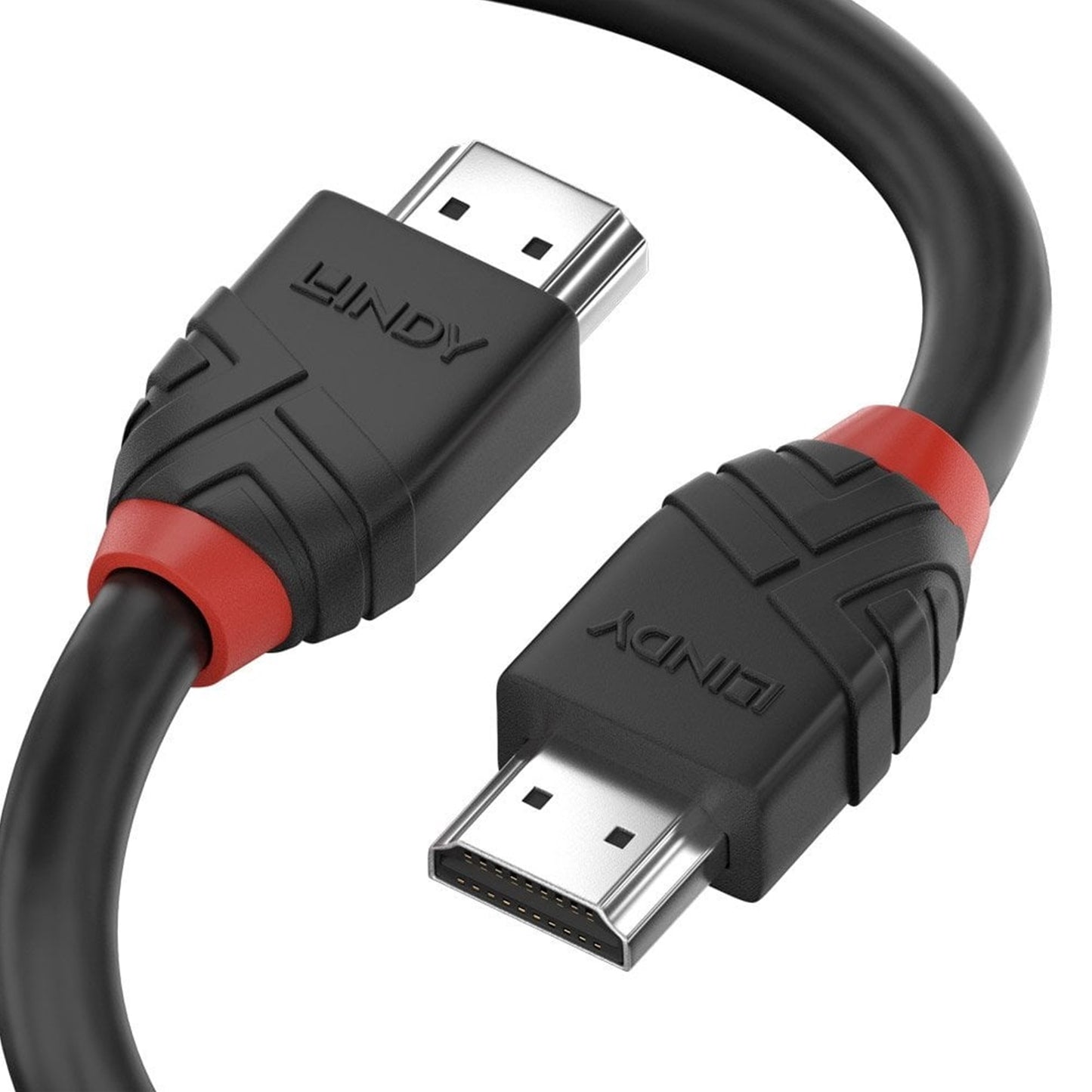 Lindy 36474 5m HDMI (M) 2.0 High Speed Black Line 4096x2160@60Hz Cable with Ethernet - Black - PC Gear UK