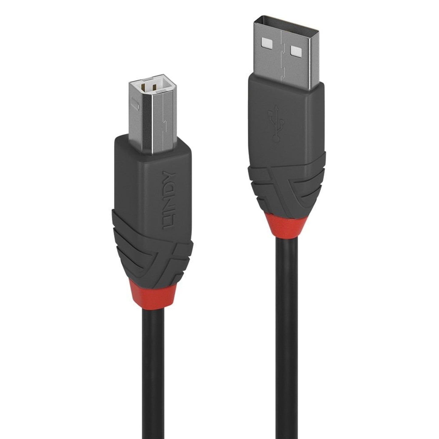 Lindy 36675 5m USB-A (M) 2.0 To USB-B (M) 2.0 Anthra Line 480Mbps Cable - Black - PC Gear UK