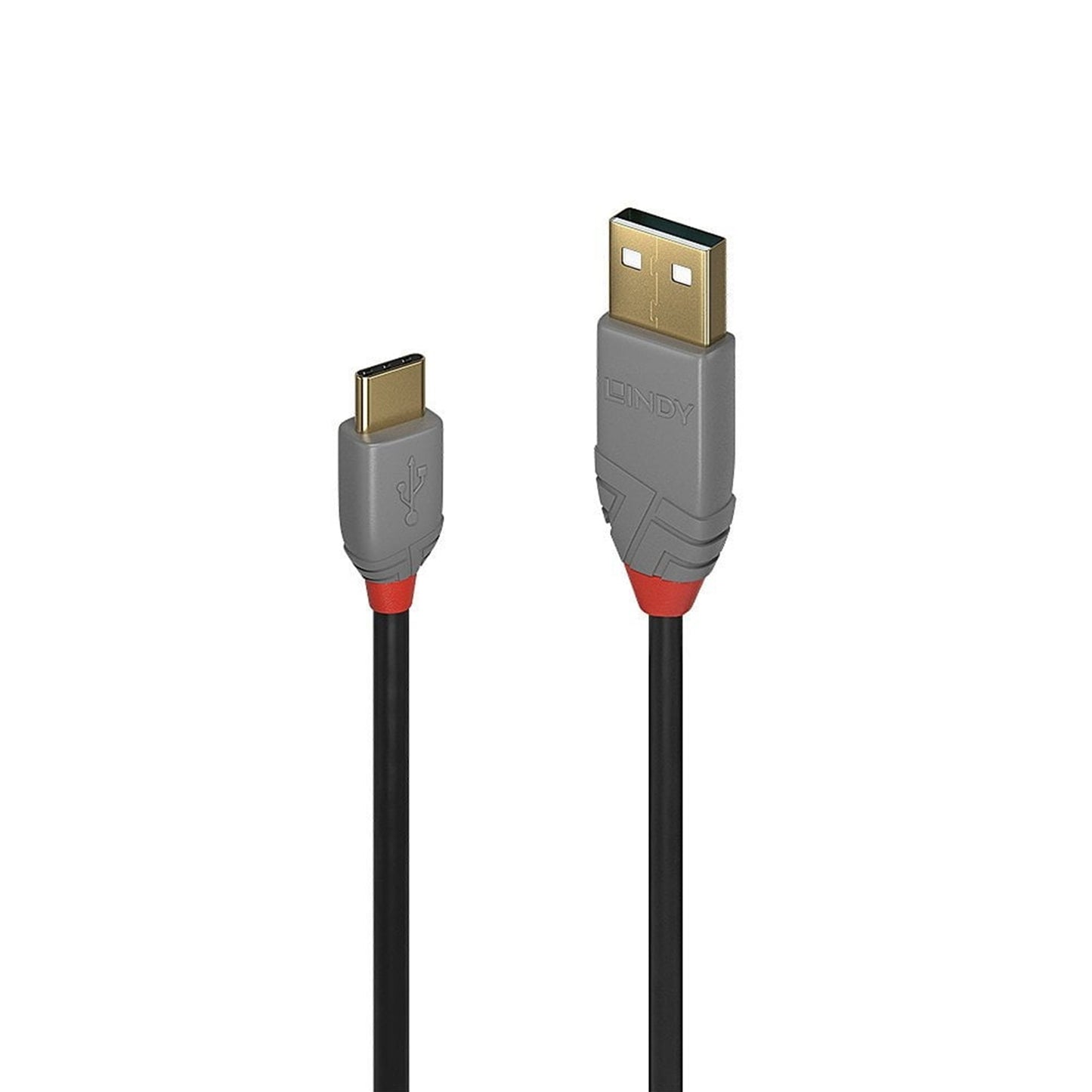 Lindy 36887 2m USB-A (M) 2.0 To USB-C (M) 2.0 Anthra Line 480Mbps Cable - Black - PC Gear UK