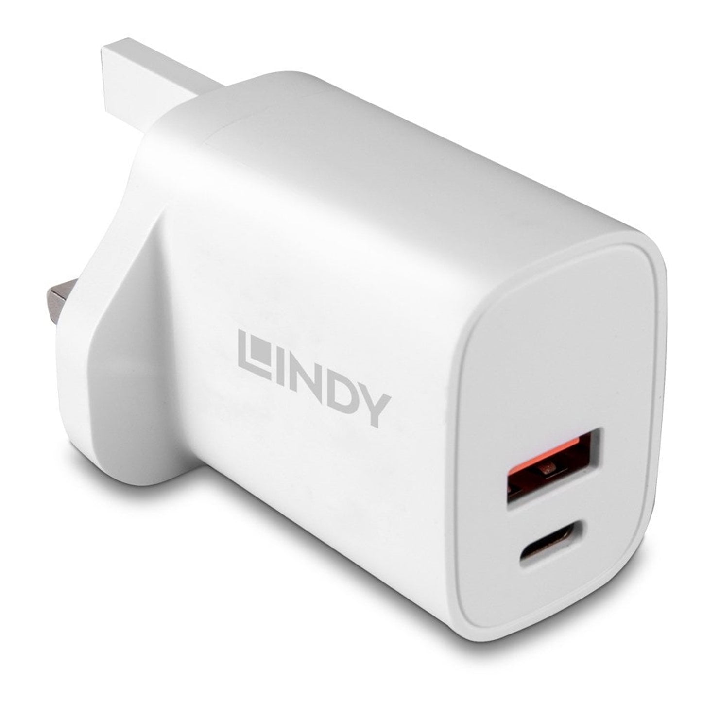 LINDY 73416 Power Adapter, USB, 24 pin USB-C, 20W, Fast Charge, Power Delivery 3.0, White - PC Gear UK