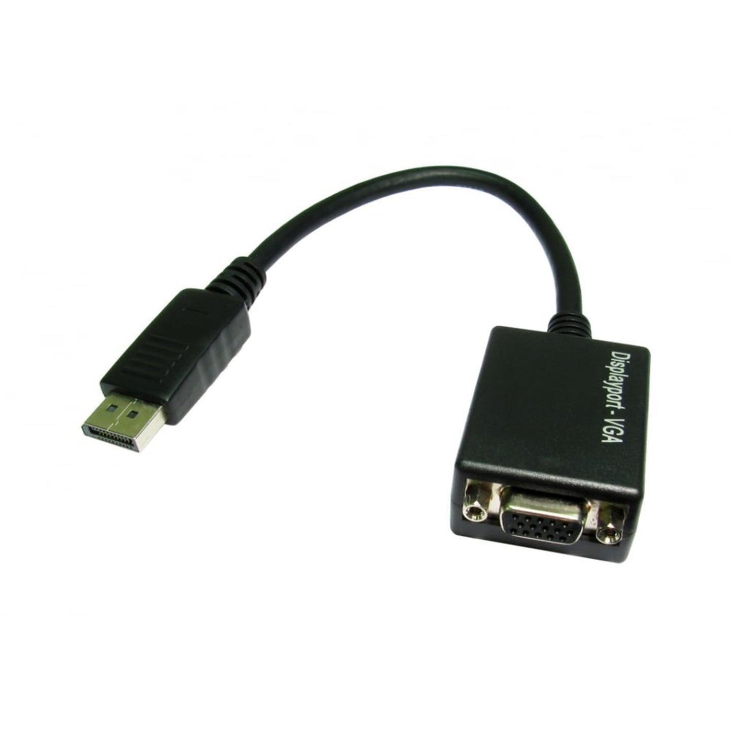 TARGET HDHDPORT-VGACAB Converter Adapter, DisplayPort 1.2 (M) to VGA (F), 0.15m Cabled Adapter, Black, 2048x1152 Max Resolution Support, Supports up 1080p at 50/60hz - PC Gear UK