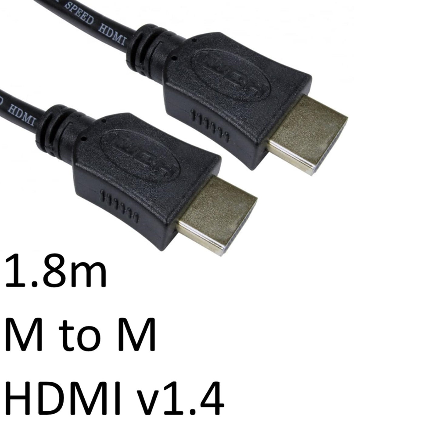 HDMI 1.4 (M) to HDMI 1.4 (M) 1.8m Black OEM Display Cable - PC Gear UK