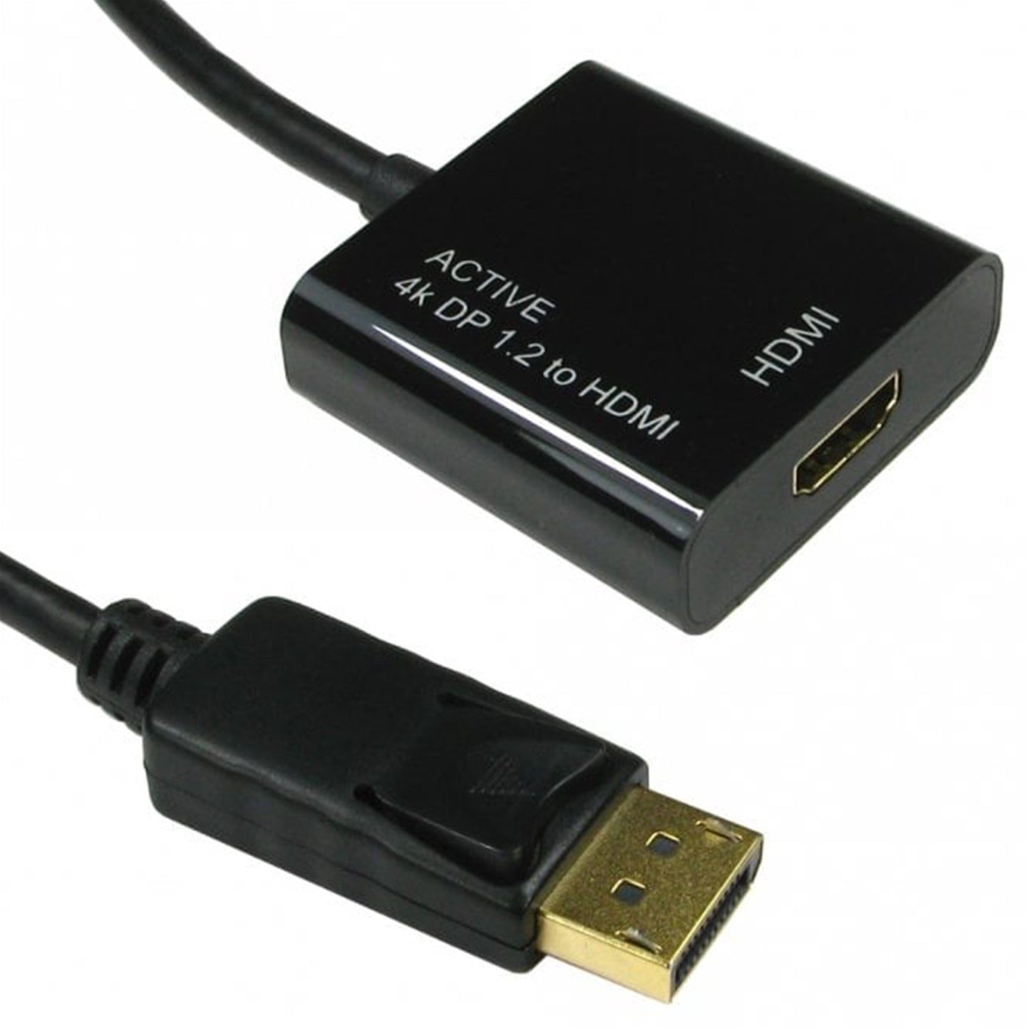 15CM DISPLAY PORT V1.2 - HDMI ACTIVE ADAP 4K BLACK - PC Gear UK