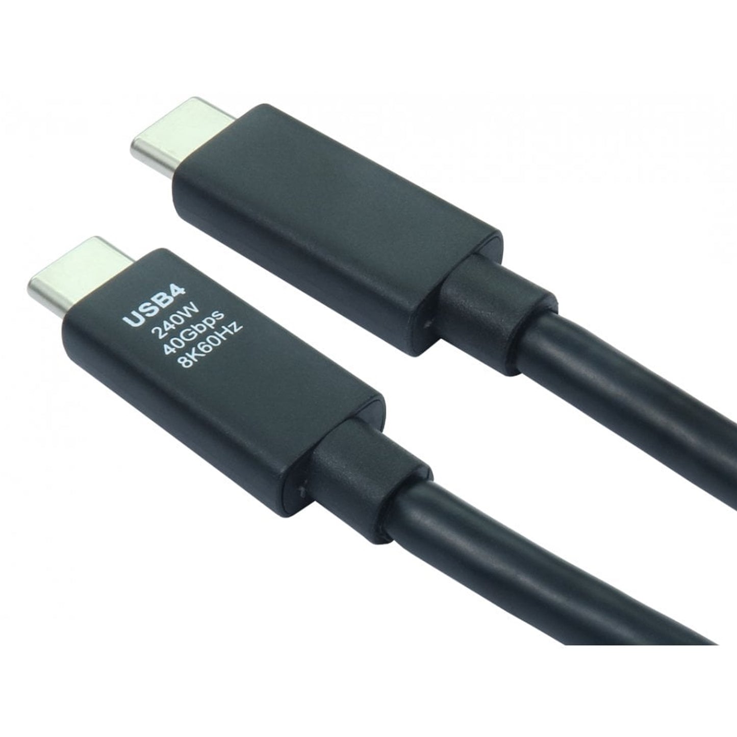 Target USB4 40Gbps 240W EPR C-C Cable 5 Amp, Power Delivery, High-Speed Data Transfer, USB Type-C Connector, USB4 Certified, 1 Meter Length, Black - PC Gear UK