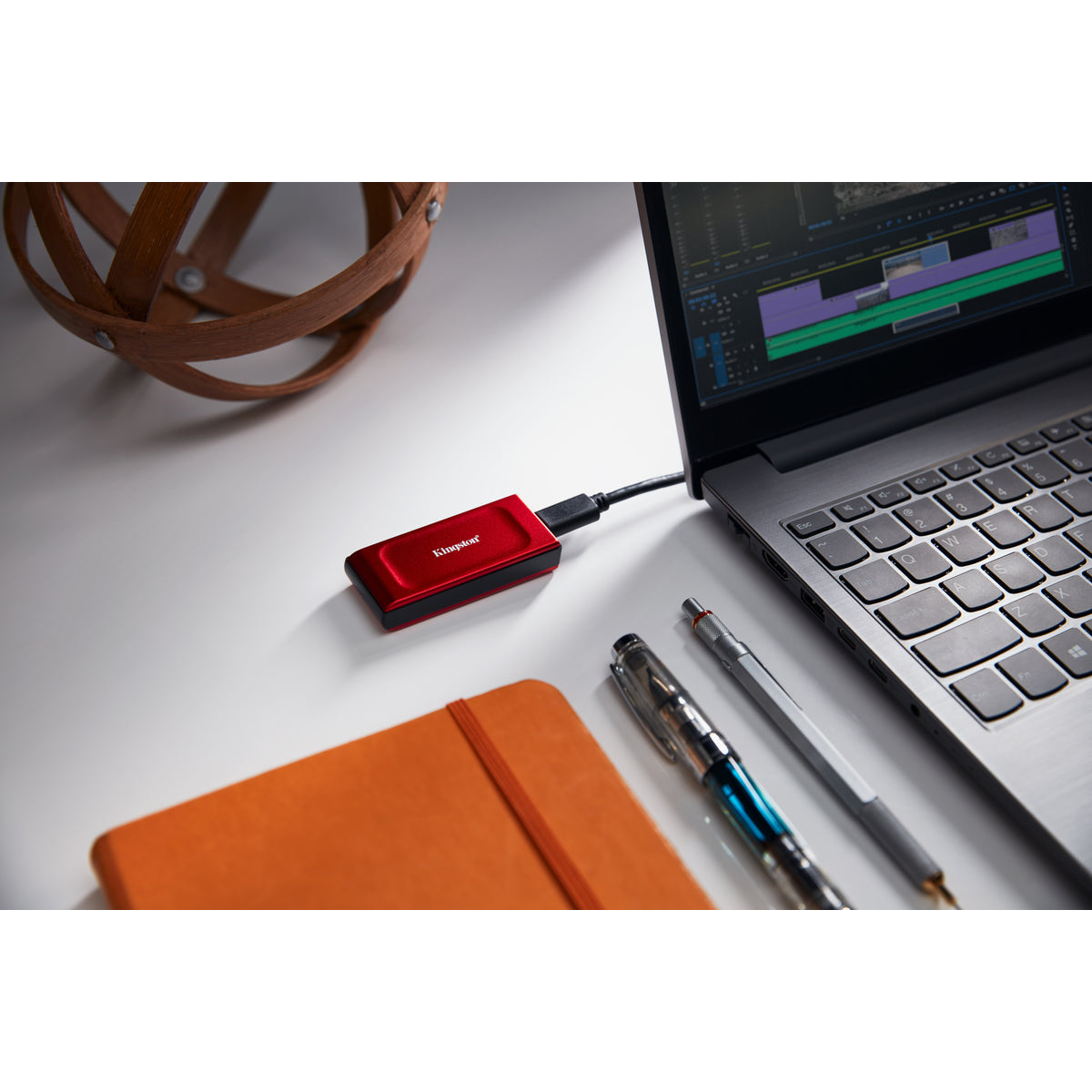 Kingston Technology 1TB XS1000 Red External USB 3.2 Gen 2 Portable Solid State Drive, 1 TB, USB Type-C, 3.2 Gen 2 (3.1 Gen 2), 1050 MB/s, Red